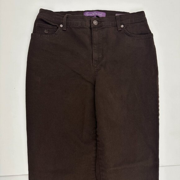 Gloria Vanderbilt Amanda Straight Leg Women's size 8 Brown Denim Jeans - Picture 2 of 5